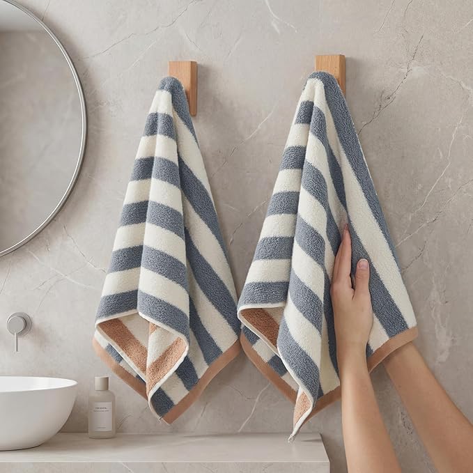REDKISS Striped Hand Towels for Bathroom, Kitchen Decor, Guest Use, Kids & - Image 4