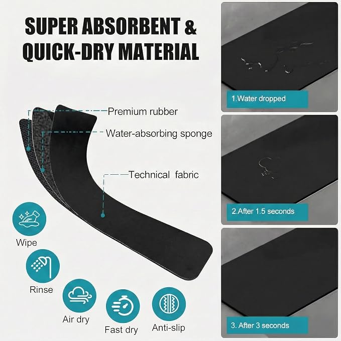 2PCS Faucet Mat for Bathroom Sink - Image 7