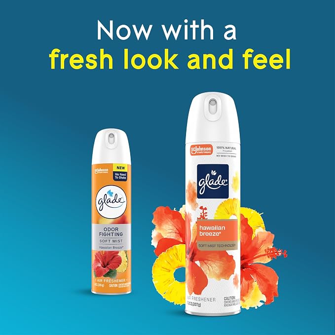 Glade Air Freshener Room Spray, Hawaiian Breeze Scent, Odor Fighting to Deliver - Image 3
