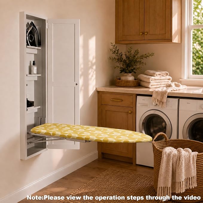 SheeChung 14"x42" Over The Door Ironing Board Cover and Pad, Heat Resistance - Image 5
