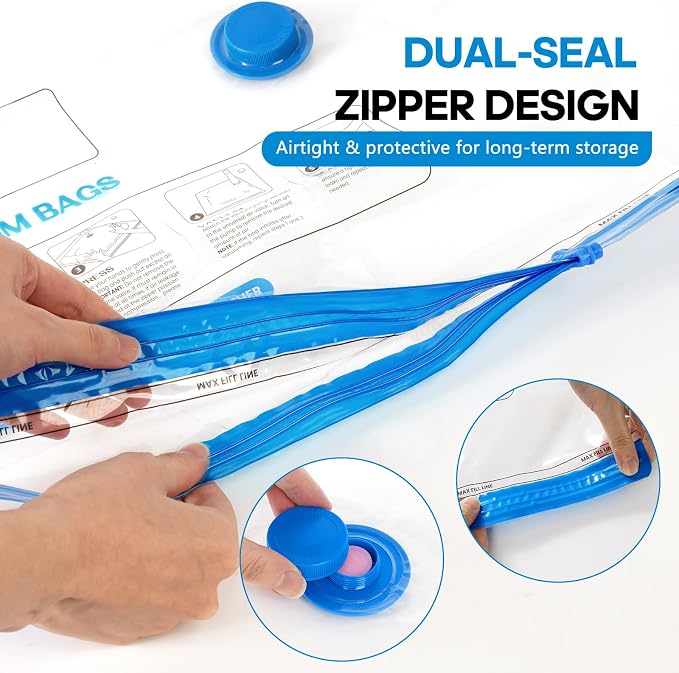 Blue Vacuum Storage Bags for Travel - Image 8