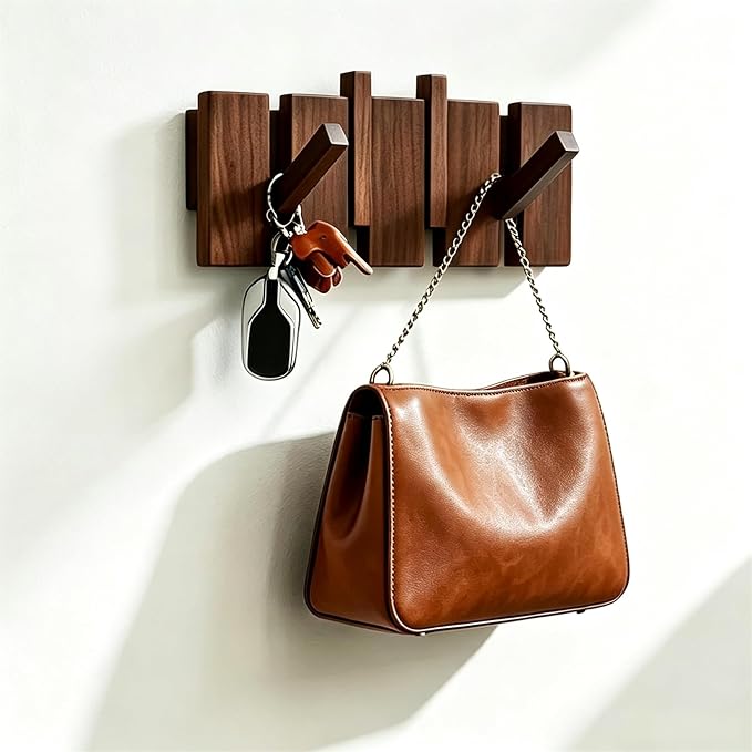 Wooden Coat Hooks Wall Mounted, Coat Rack Hanger Wall Mount by WelcometoQuellance