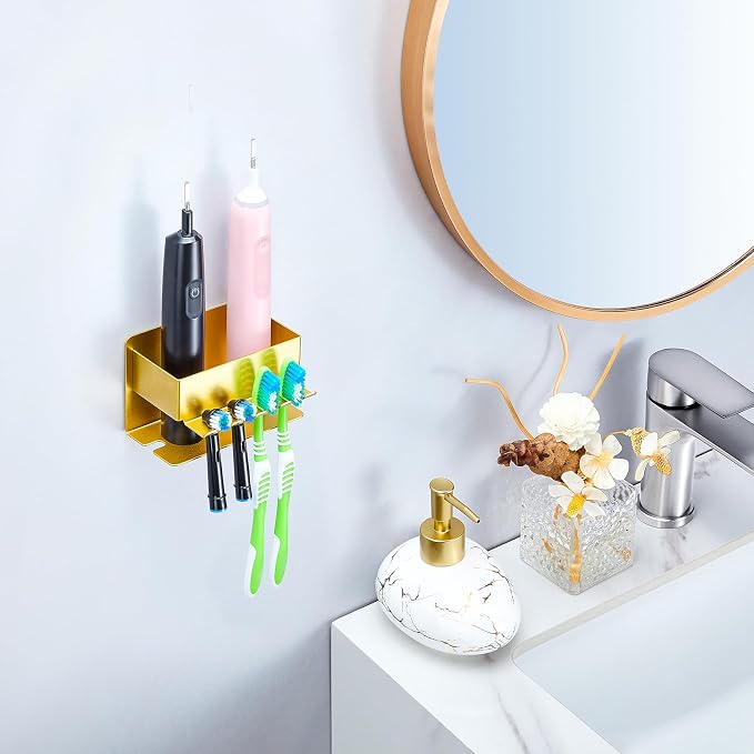 Toothbrush Head Holders, Electric Tooth Brush Head Holder, Adhesive Toothpaste - Image 5