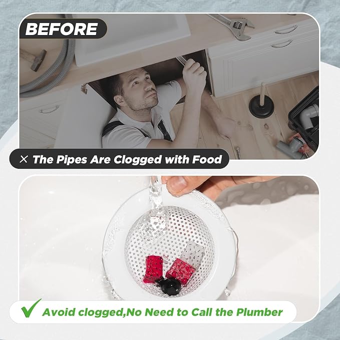 Retisee 2 Pcs Kitchen Sink Drain Strainer 4.4 Inch, Porcelain White - Image 2