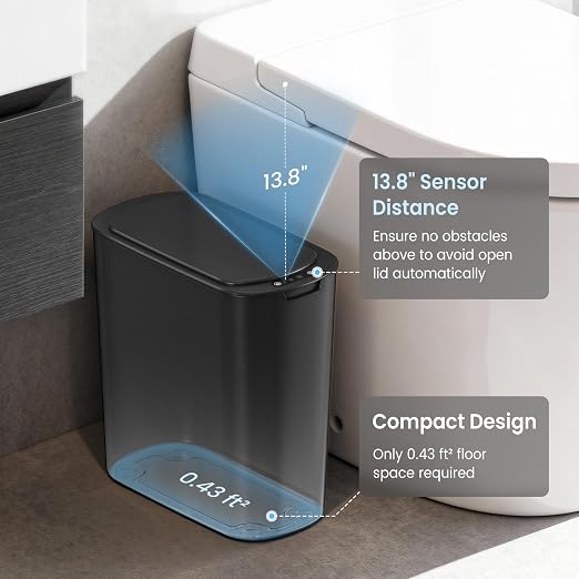Cesun Automatic Small Bathroom Trash Can - Image 3