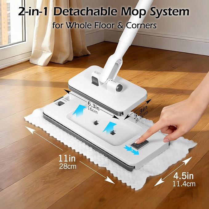 2-in-1 Hands Free Flat Mop, Disposable Dust Mop - Image 2