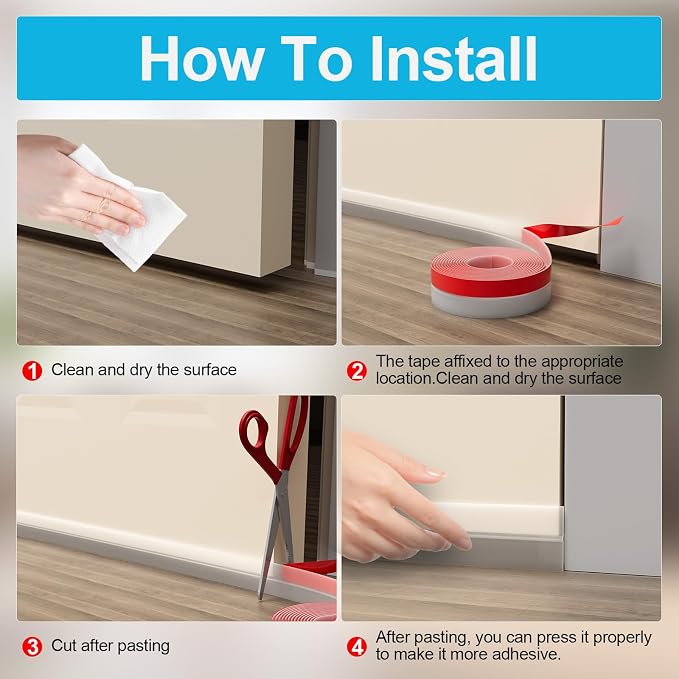 Best Door Weather Stripping Extra Thick 2mm Door Draft Stopper Silicone Seal - Image 6