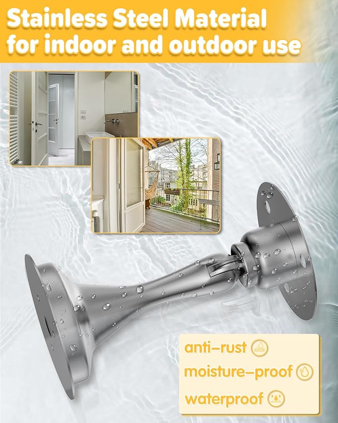 Door Stops for Bottom of Door Magnetic Door Catch Wall Mount 1 Pack Silver | - Image 6