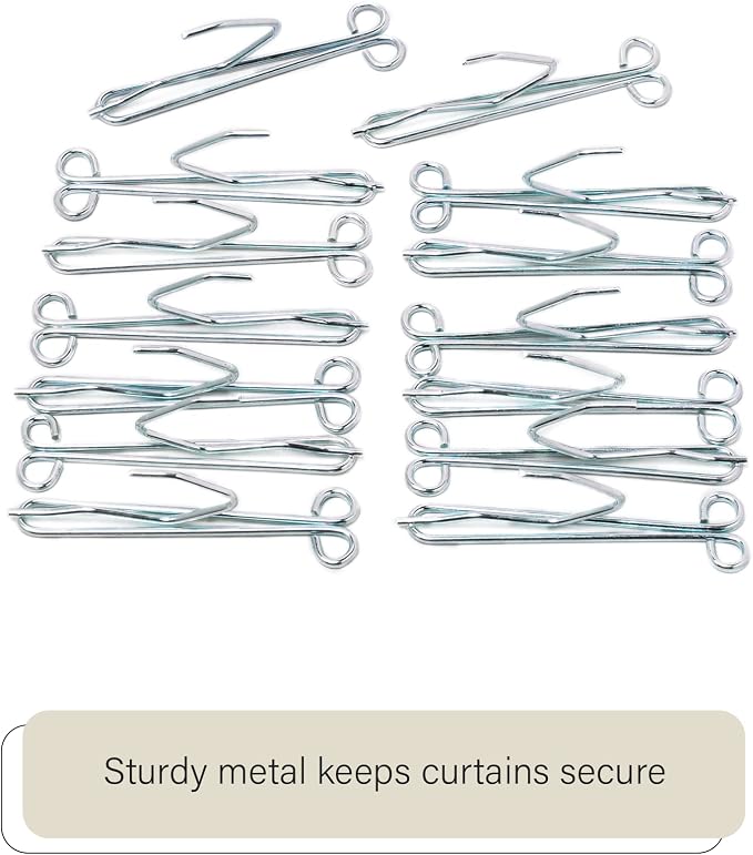 Fantasia Slip-in Drapery Hooks, 14 Pack, 3 in, Decorative Pattern, and Finished - Image 5