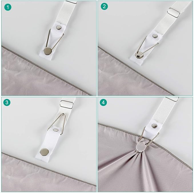 Bed Sheet Holder Straps- Adjustable Fitted Sheet Clips Bed Sheet Fastener - Image 3