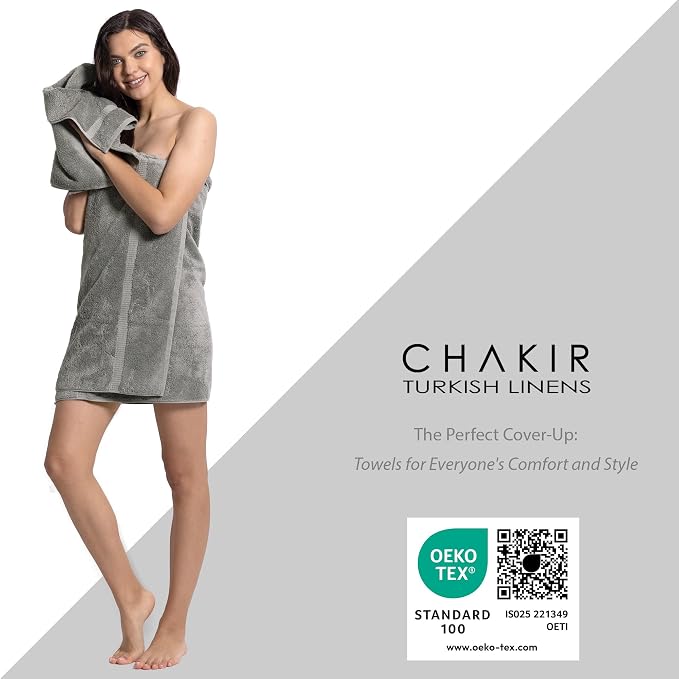Chakir Turkish Linens 100% Cotton 6-Piece Towel Set, Oeko-Tex Certified: 2 Bath - Image 3
