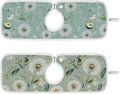 Sage Green Dandelion Mint Green Floral Avocado Sink Mat by Tatenale