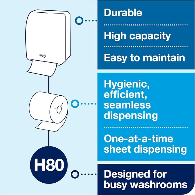 Tork Hand Towel Roll Natural White H80, 100% Recycled Fiber, 6 Rolls x 800 ft - Image 6
