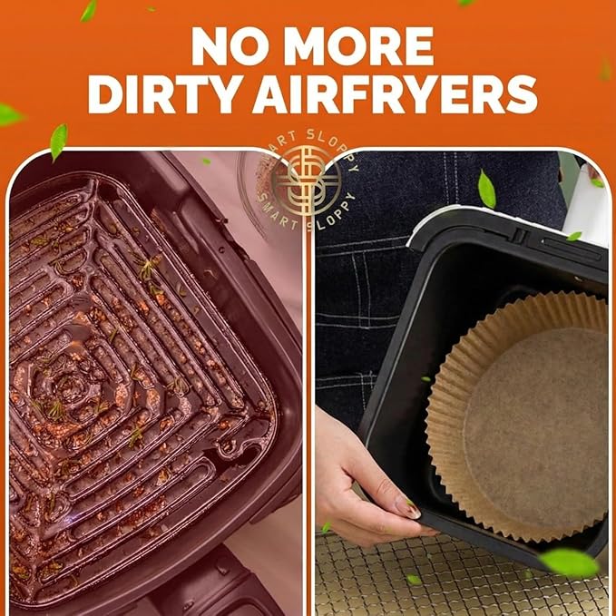 8 inches Round Air Fryer Liners Disposable Parchment Paper Liner Airfryer 5-8 QT Basket inserts Filter Sheets EXTRA THICK 40 GSM - Pack of 125
