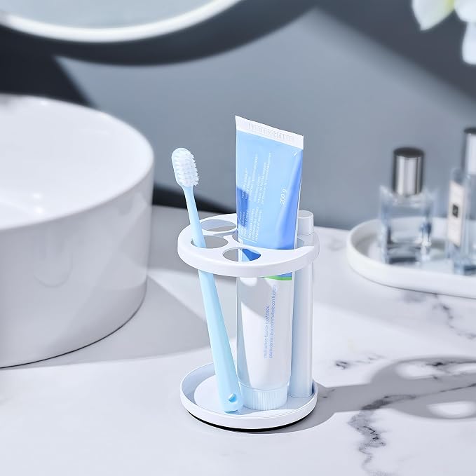 Toothbrush & Toothpaste Holder for Bathroom Countertop, Metal Electric - Image 2