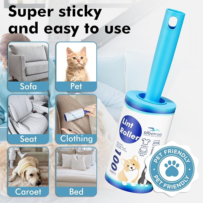 Lint Rollers for Pet Hair Extra Sticky, 1200 Sheets Mega Value Set Lint Rollers - Image 5