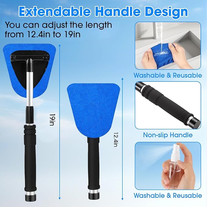 Windshield Cleaner Tool, Car Interior Cleaning Kit - Image 3