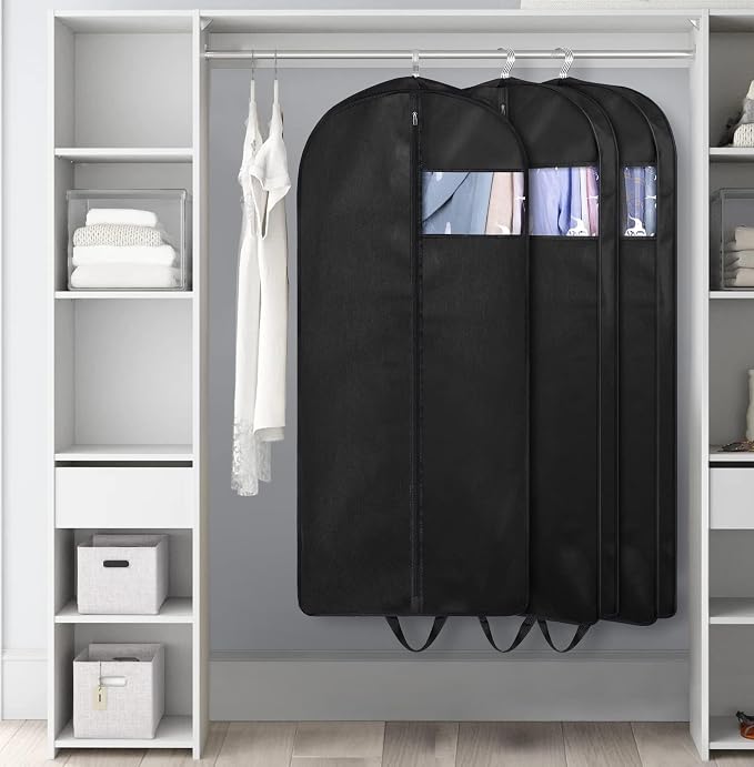 KIMBORA 54" Suit Bags for Closet Storage and Travel, Gusseted Hanging Garment - Image 7