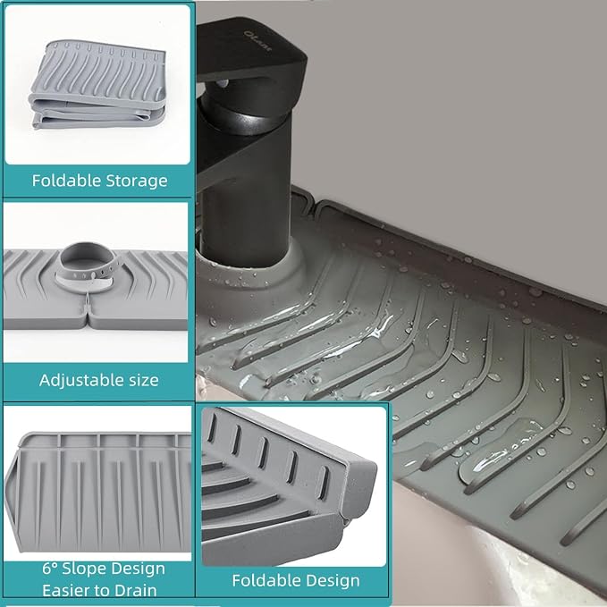 Large Size Kitchen Sink Splash Guard, Farmhouse Countertop - Image 2