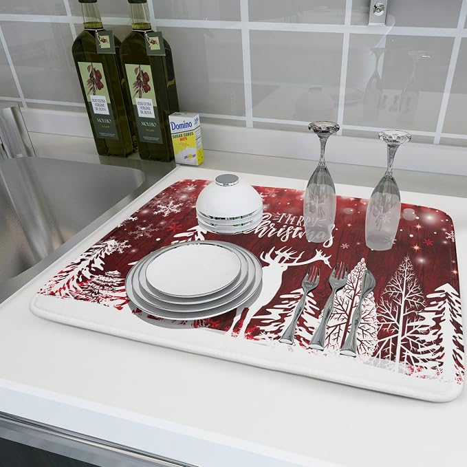 Merry Christmas Dish Drying Mats - Image 6