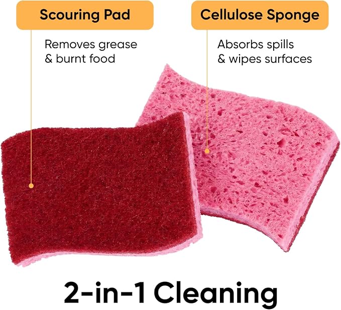 Non-Scratch Cellulose Sponge Kitchen Scrub Sponge - Image 3