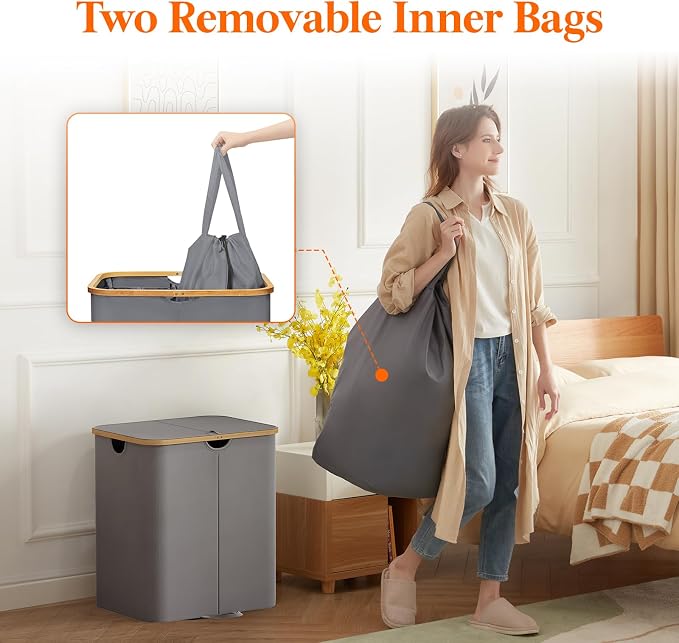 Lifewit 120L Double Laundry Hamper - Image 3