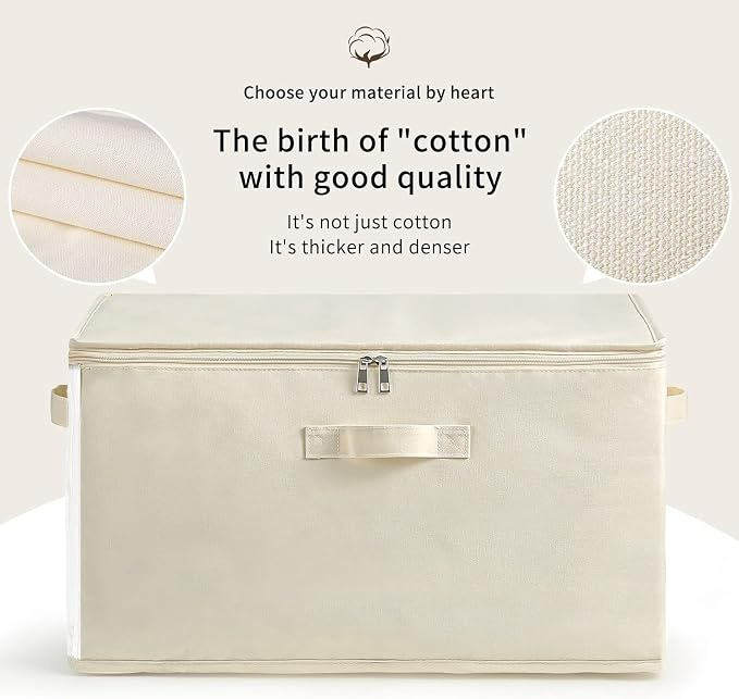 3 Pack Canvas Comforter Storage Bags - Image 4