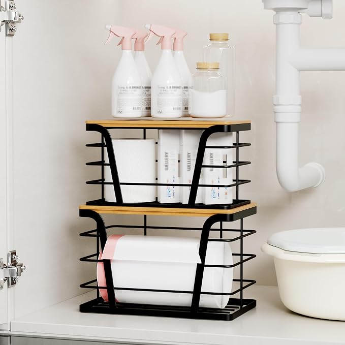 TIDIIABODE 2 Pack Stackable Storage Laundry Kitchen Organizers, Wall Mount - Image 5