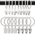 100 Pack Curtain Rings with Clips, Drapery Clips with Rings, Drapes Rings 1.26 by AMZSEVEN