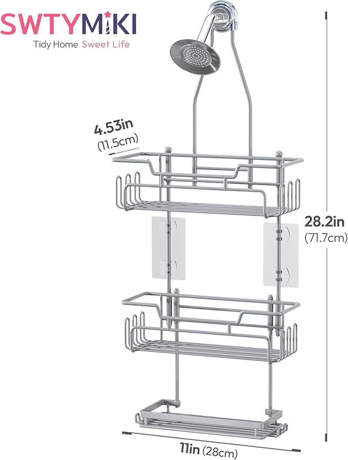 SWTYMIKI Bathroom Shower Caddy Hanging - Image 8