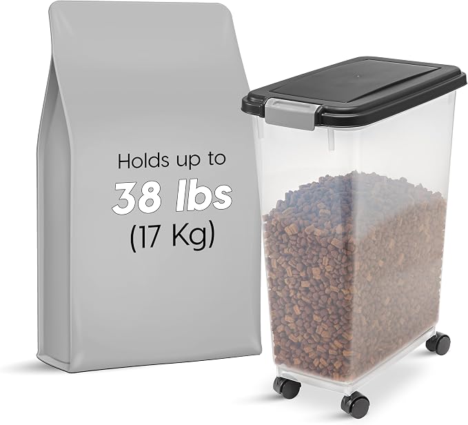IRIS USA Dog Food Storage Container, Made in USA | Wheels - Image 2