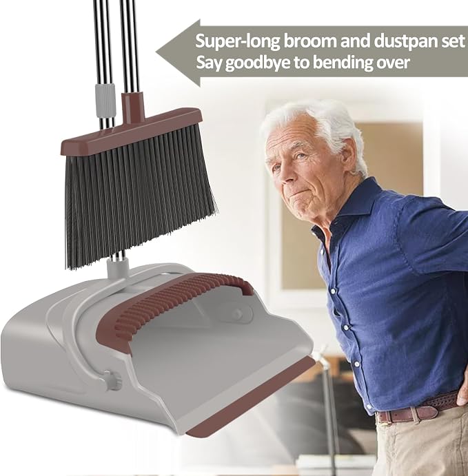 Upgrade Broom and Dustpan Set, Self-Cleaning - Image 4
