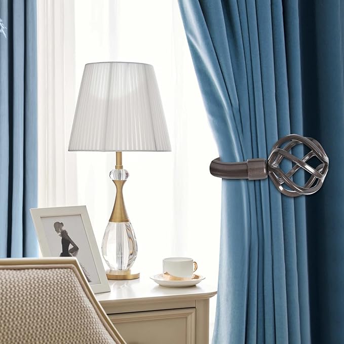 HIKMLK Handmade Metal Curtain Holdbacks 2pcs, Decoration Curtain Tie Back Hooks - Image 4