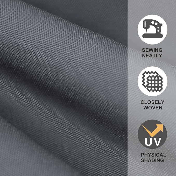 EliteShade USA 9FT Patio Umbrella Replacement Covers 8 Ribs Market Umbrella Canopy Cover (CANOPY ONLY) (Grey)