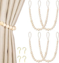 KLOGTSIND Wood Bead Curtain Tiebacks, 4 Pack Curtain Tie Backs by KLOGTSINDDirect