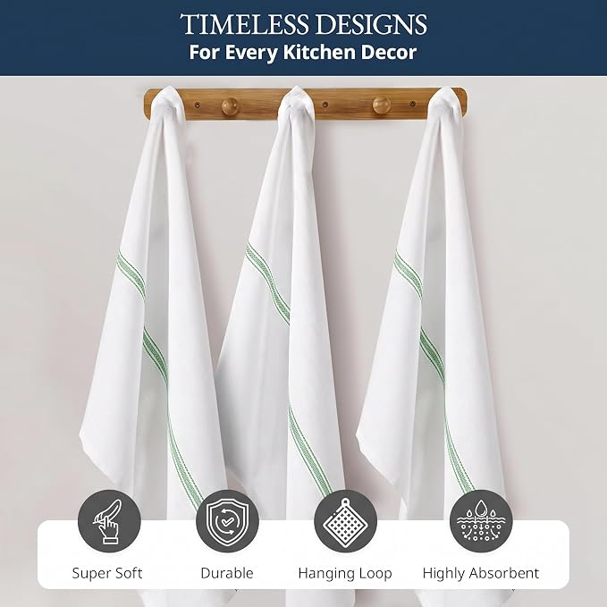 LANE LINEN Kitchen Drying Towels 100% Cotton Absorbent Lint-Free 6 Pack - Image 7