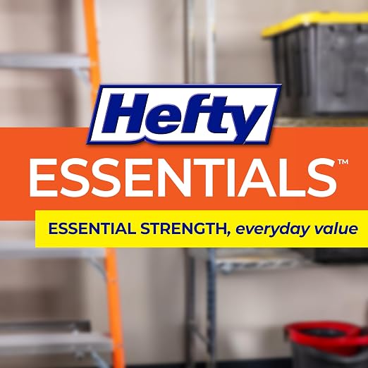Hefty Essentials 30 Gallon Trash Bags, 56ct | 30G Large Black Trash Bags - Image 6