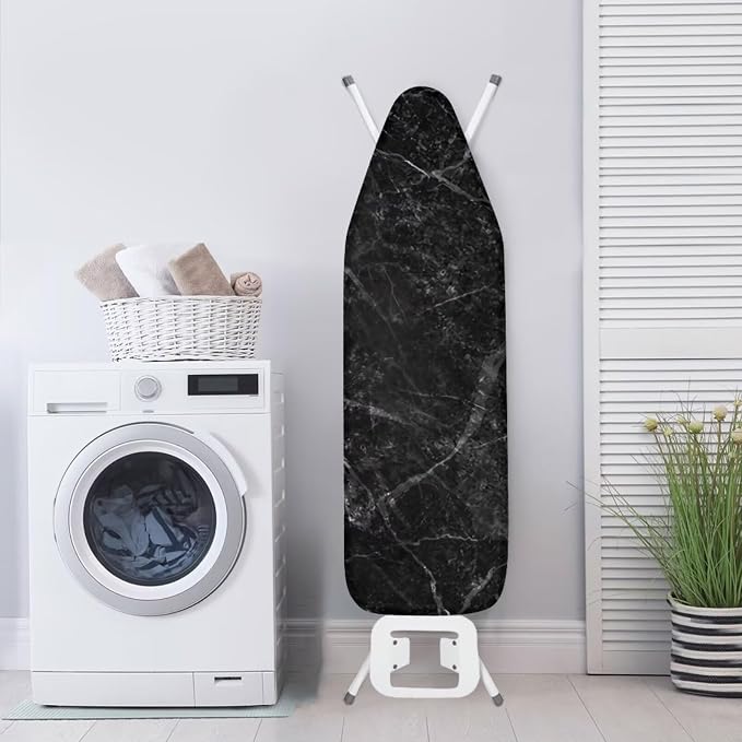 Black Marble Pattern Ironing Board Cover 15x54 Inch Standard Ironing Board Cover - Image 3