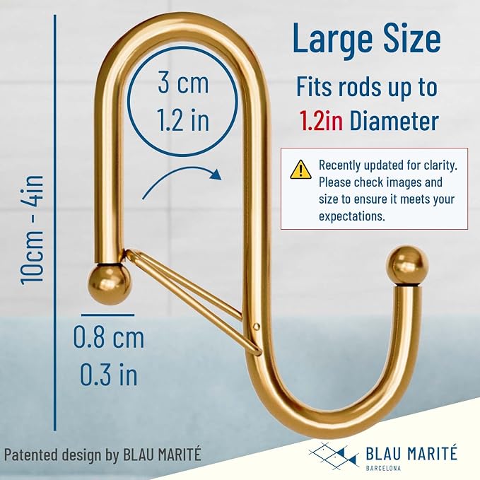 6-Pack Metal S Hooks for Hanging – Heavy-Duty S-Shaped Hook - Image 3