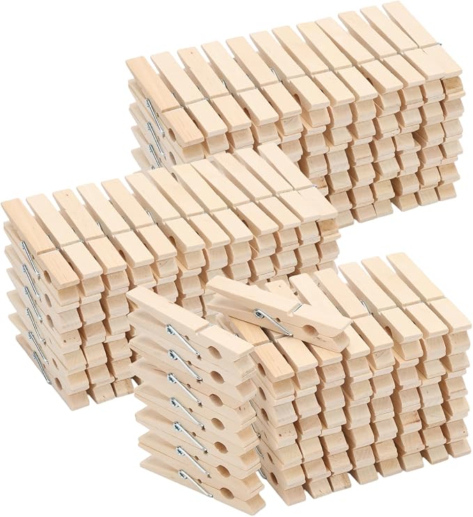 Mr. Pen- Wooden Clothes Pins, 2.9 Inch, 200 Pack, Large Natural Wood Clips by MrPen