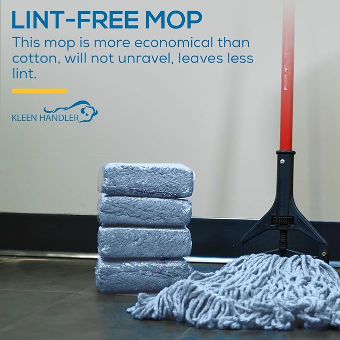 KLEEN HANDLER Heavy Duty Commercial Loop End Mop Head Replacement, 24 Pack - Image 7