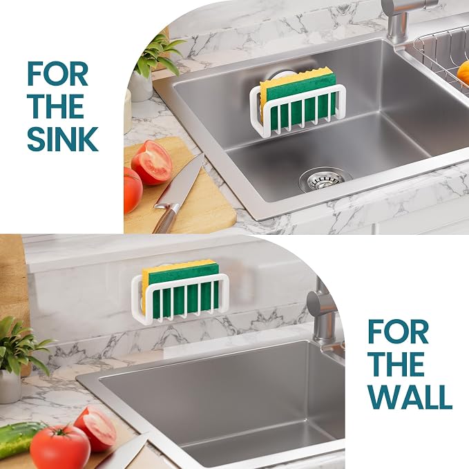 TAILI White Sponge Holder for Kitchen Sink - Image 6