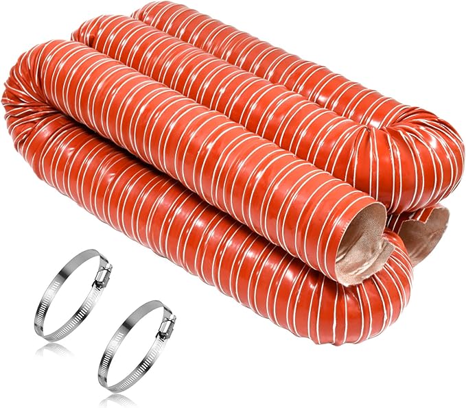 NOWBALL 3in Automotive Air Duct Hose, Length 3 Meter-10ft, 3" Silicone Flexible Cooling Ducting, 76mm High Heat Brake Exhaust Hose for Car, Garage, Dryer Air System