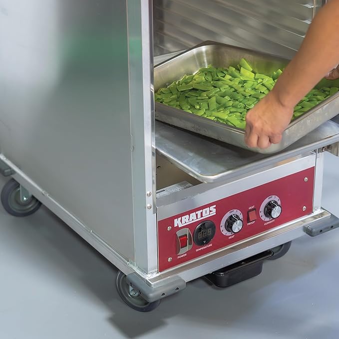 Kratos Full Size Commercial Insulated Holding and Proofing Cabinet with Clear Dutch Doors, Holds 36 Full Size Sheet Pans, 120V, 1440W (28W-603)