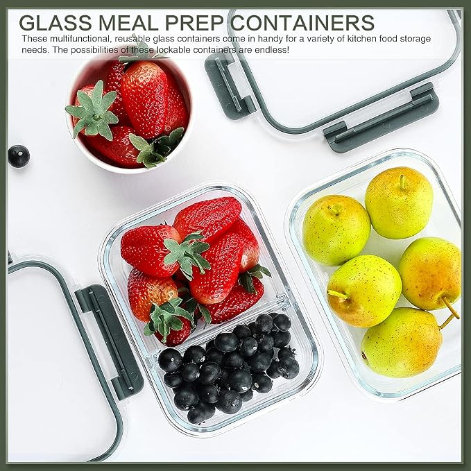 10 Packs 30 oz Glass Meal Prep Containers - Image 6