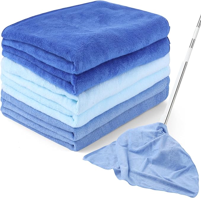 6 Pack Extra Large Microfiber Cleaning Cloths 20"x30", Lint-Free Reusable Towels by Unknown