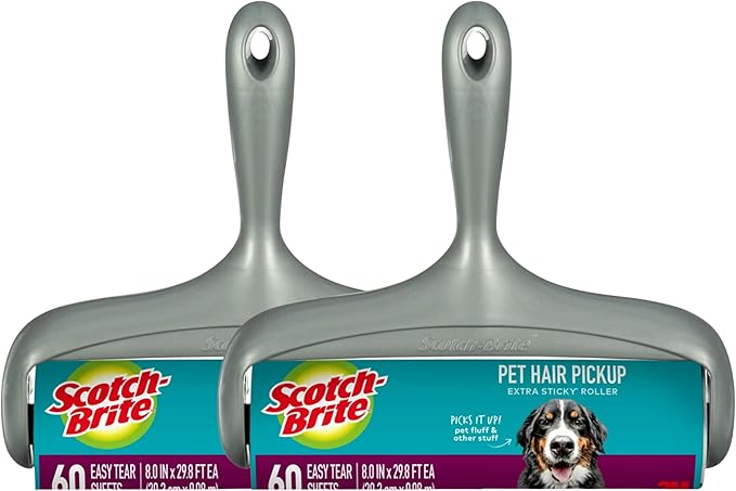 Scotch-Brite Lint Roller, Pet Hair Pickup, Extra Sticky, Large | by Unknown