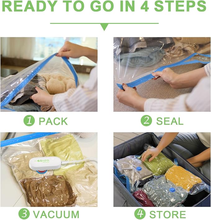 15 Pack Vacuum Seal Bags for Clothing Travel - Image 8