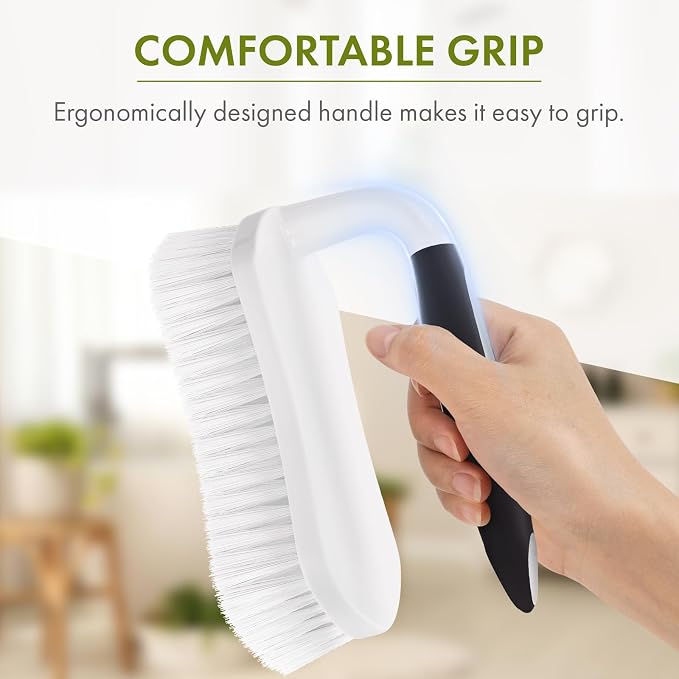 Scrub Brush for Cleaning Comfort Grip Shower Scrubber Stiff Bristles - Image 5
