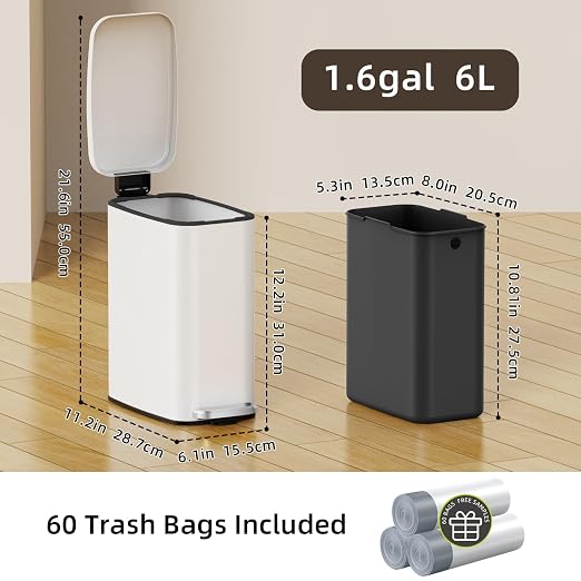 KSSKSS Small Bathroom Trash Can - Image 6